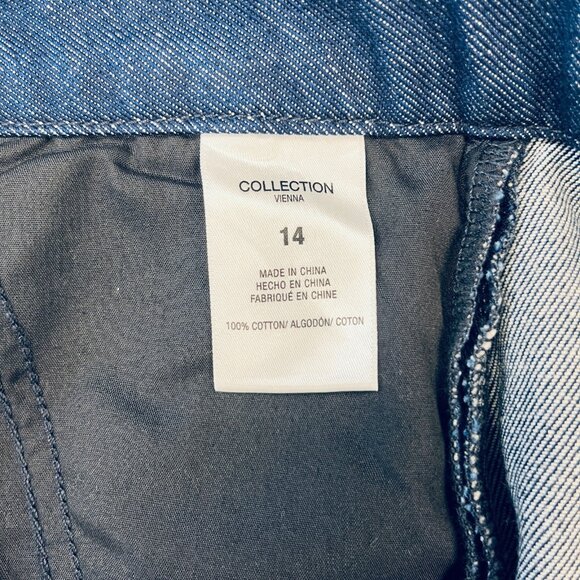 Favorite Daughter Vienna Wide Leg Pants Size 14 Dark Wash Denim High Rise Cotton - Picture 12 of 13